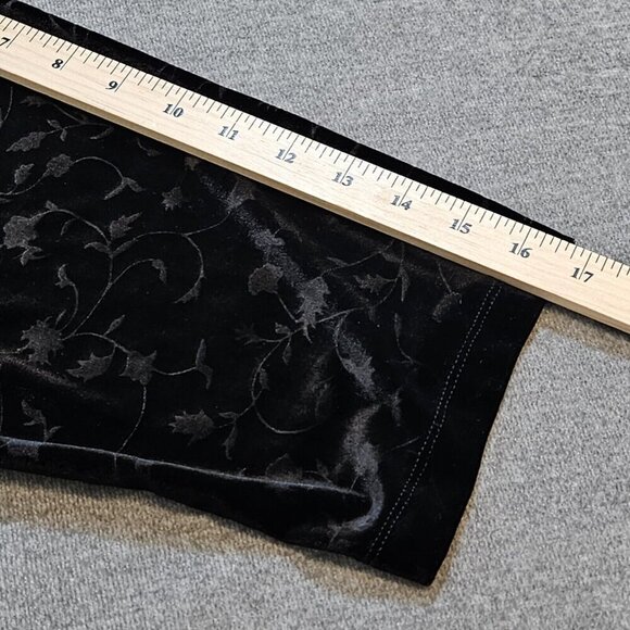 Gemilli Cardigan Women 2X Black Velvet Floral Burnout 3/4 Sleeve VTG Goth Witchy - Picture 5 of 12